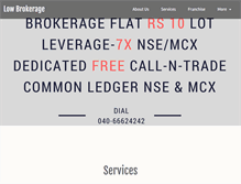 Tablet Screenshot of lowbrokerage.in